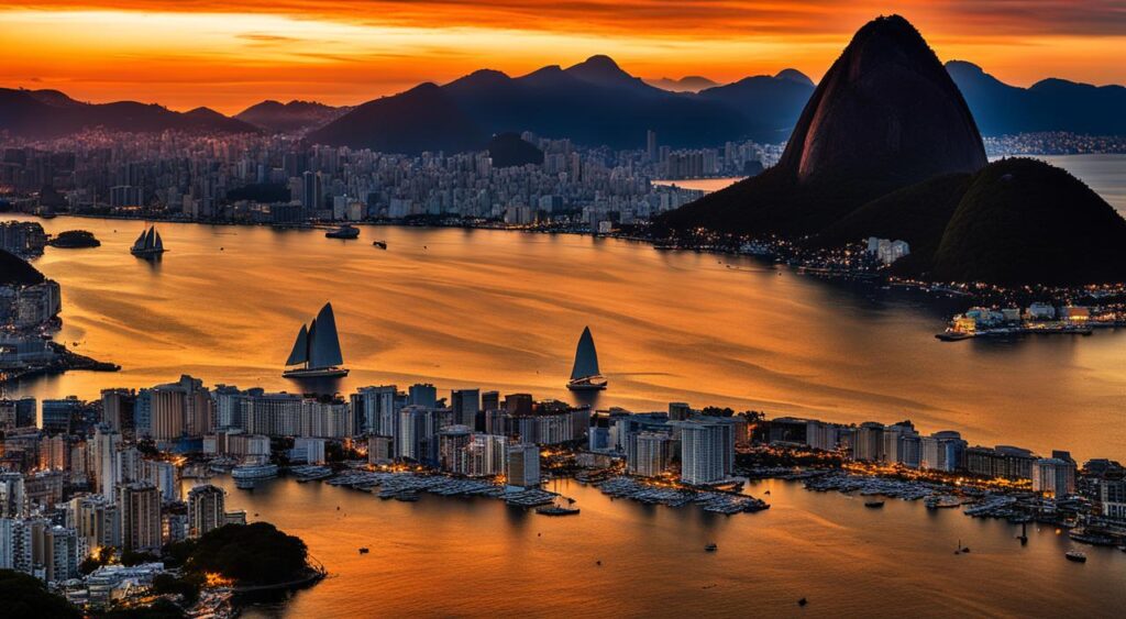 Por do sol no Rio de Janeiro