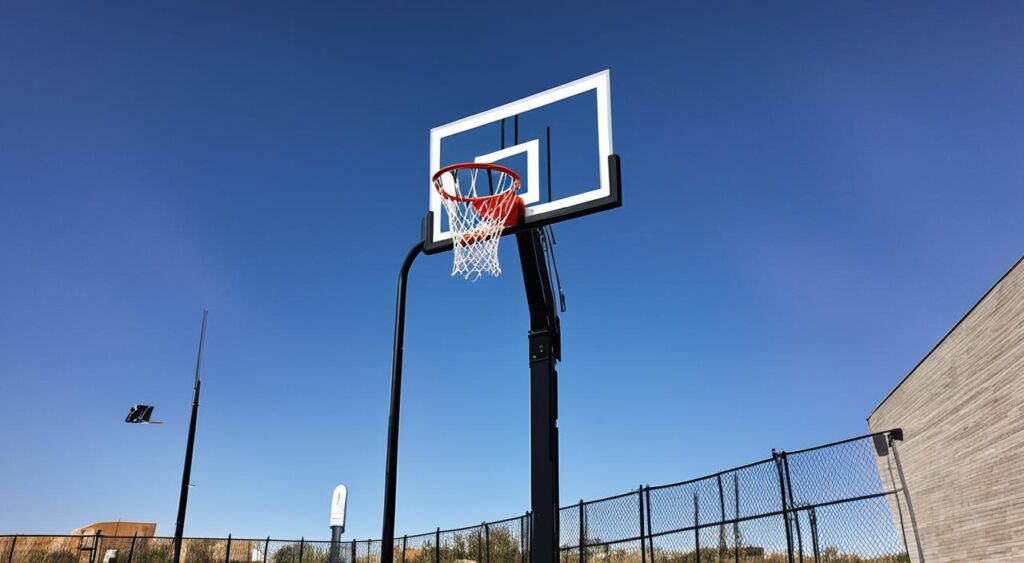 altura padrão cesta de basquete
