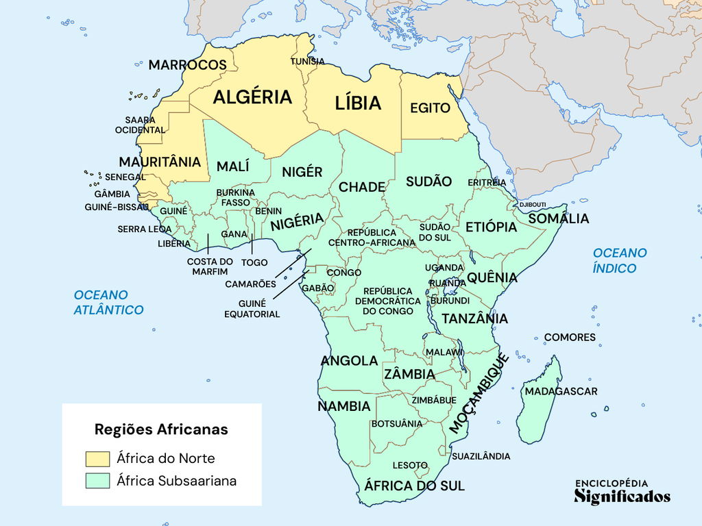 Mapa das Regiões Culturais da África