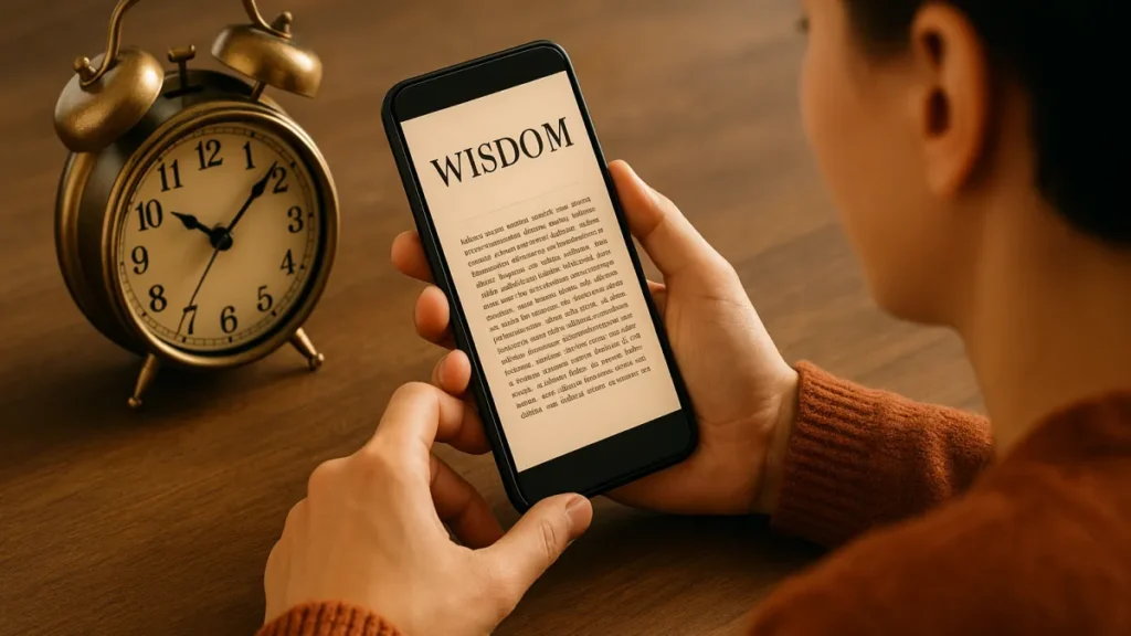 Minutos de sabedoria online aleatório: como ler agora