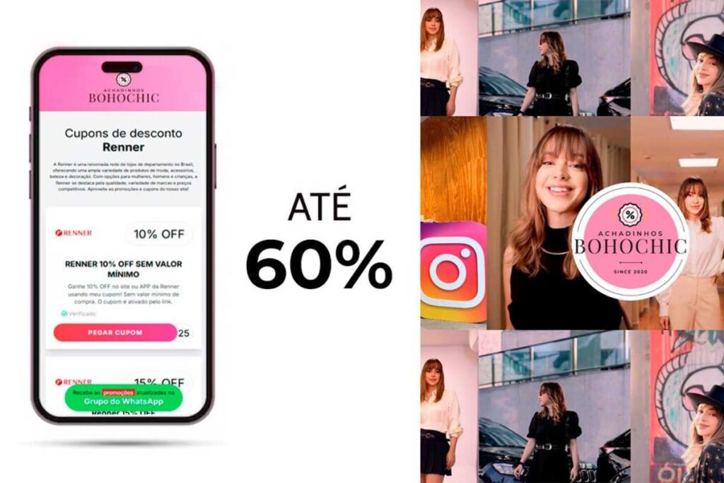 Encontre moda acessível e cupom Renner na Achadinhos Bohochic! Encontre moda acessível e cupom Renner na Achadinhos Bohochic