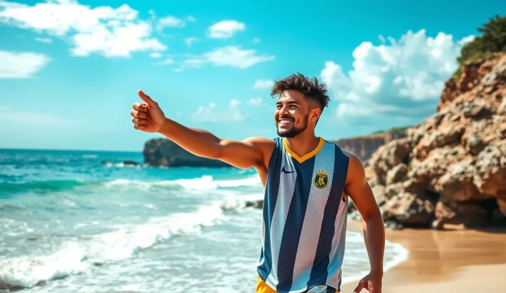 Vini Jr finaliza temporada na Bahia após dias em Trancoso